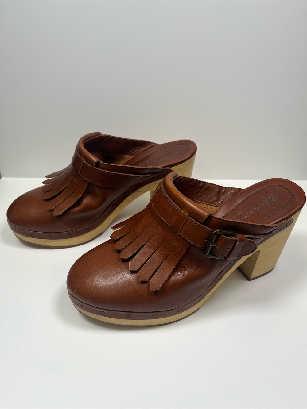 Madewell Fringe Clogs Size 8